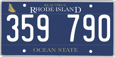 RI license plate 359790