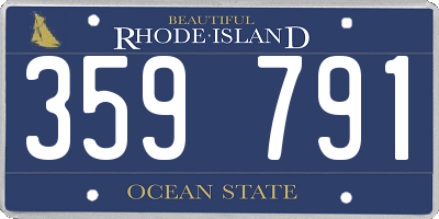 RI license plate 359791