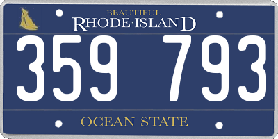 RI license plate 359793