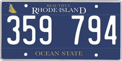RI license plate 359794