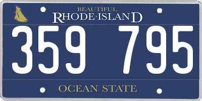 RI license plate 359795