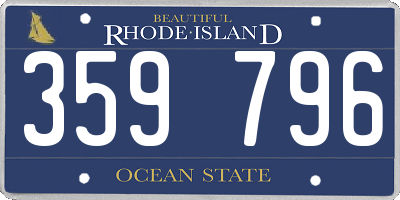 RI license plate 359796
