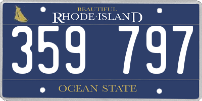 RI license plate 359797