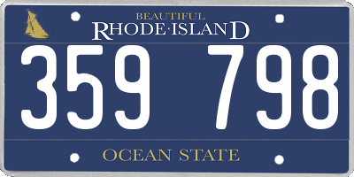 RI license plate 359798