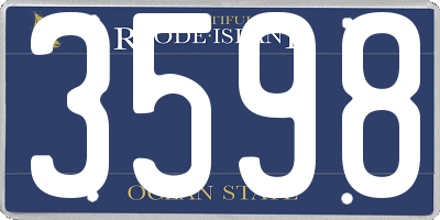 RI license plate 3598