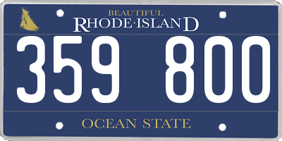RI license plate 359800