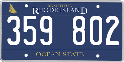 RI license plate 359802