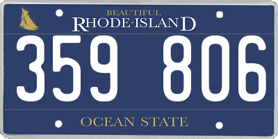 RI license plate 359806