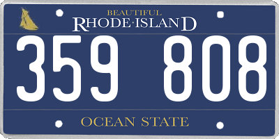 RI license plate 359808