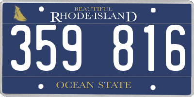 RI license plate 359816