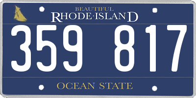 RI license plate 359817