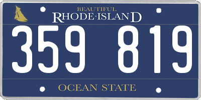 RI license plate 359819