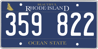 RI license plate 359822