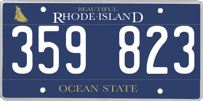 RI license plate 359823