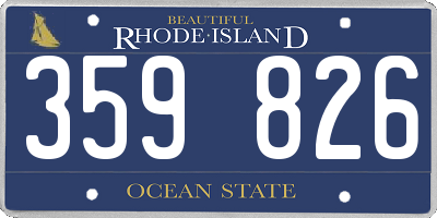 RI license plate 359826