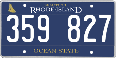 RI license plate 359827