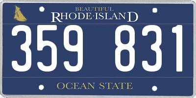 RI license plate 359831