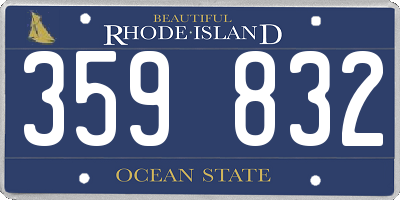 RI license plate 359832