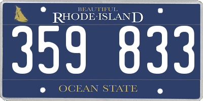 RI license plate 359833