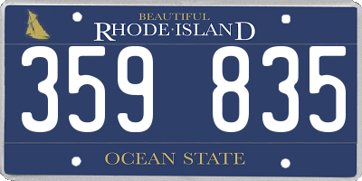 RI license plate 359835