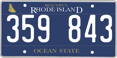 RI license plate 359843