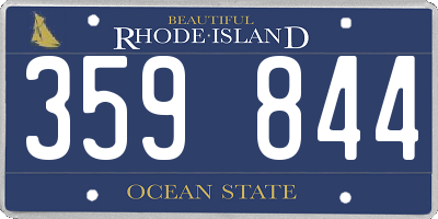 RI license plate 359844