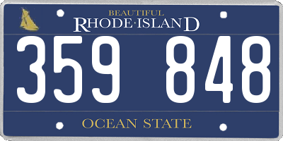 RI license plate 359848