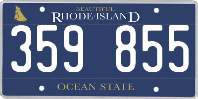 RI license plate 359855