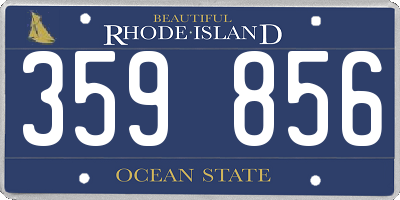 RI license plate 359856