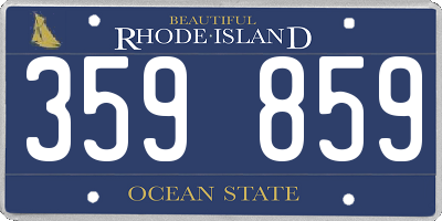 RI license plate 359859
