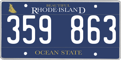 RI license plate 359863