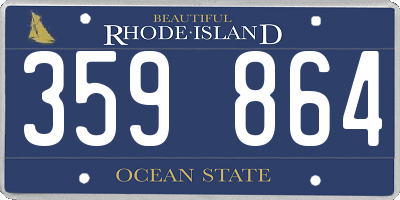 RI license plate 359864