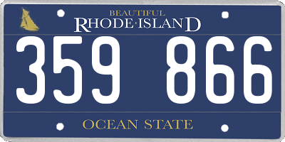 RI license plate 359866
