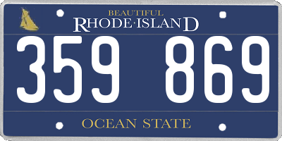 RI license plate 359869