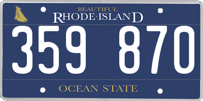 RI license plate 359870