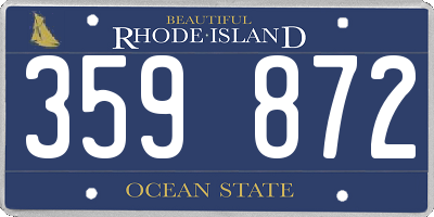 RI license plate 359872