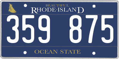 RI license plate 359875