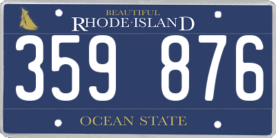 RI license plate 359876