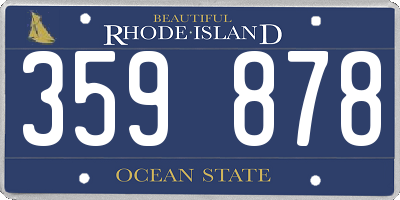 RI license plate 359878