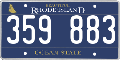 RI license plate 359883