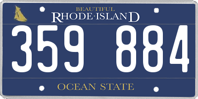 RI license plate 359884