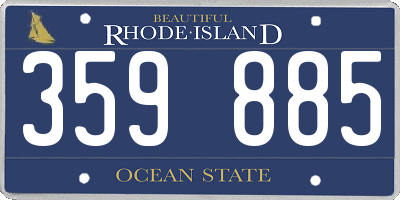 RI license plate 359885