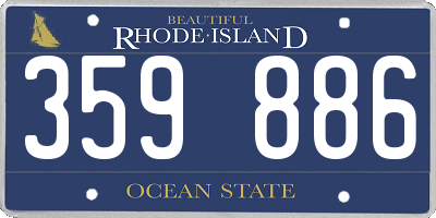 RI license plate 359886