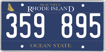 RI license plate 359895