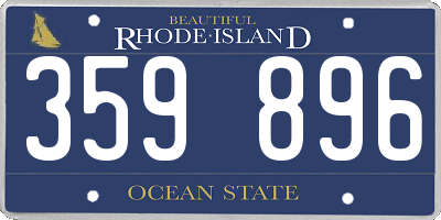 RI license plate 359896