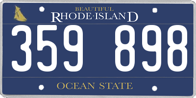 RI license plate 359898