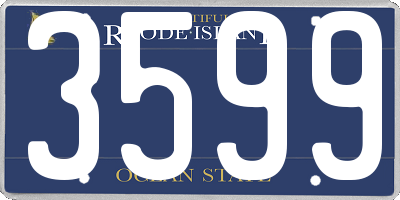 RI license plate 3599