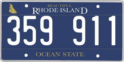 RI license plate 359911