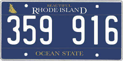 RI license plate 359916