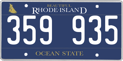 RI license plate 359935